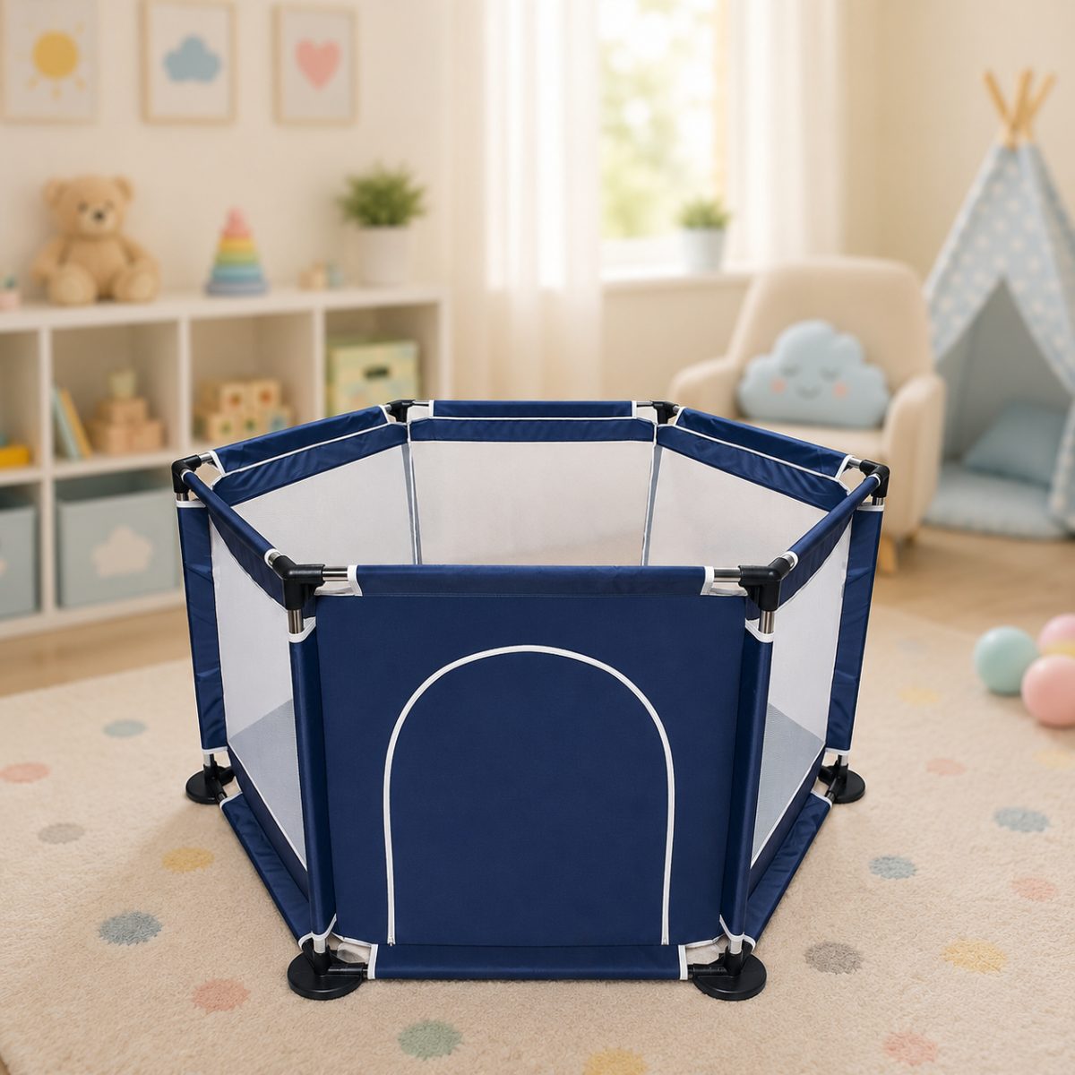 Дитячий манеж Malatec 125×113×64 см